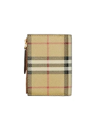 Small Check Bifold Wallet