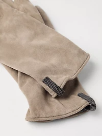 Suede Gloves With Monili