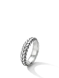 Chevron Beveled Band Ring Sterling Silver