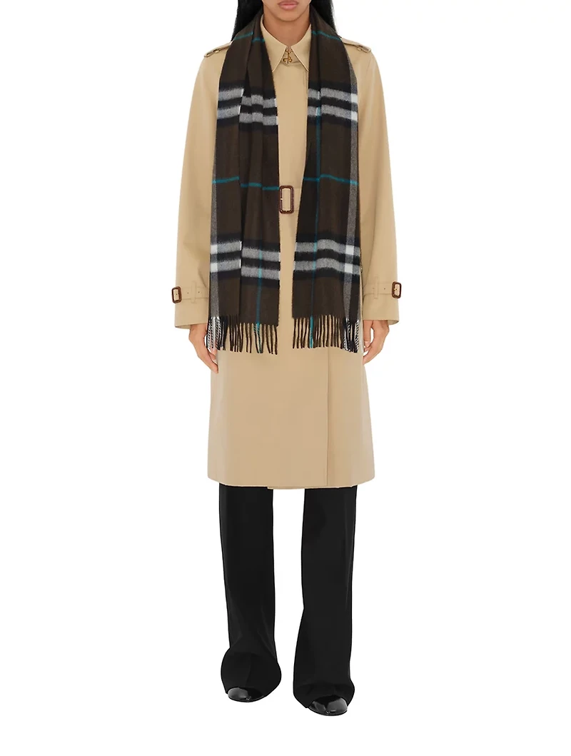 Check Cashmere Scarf