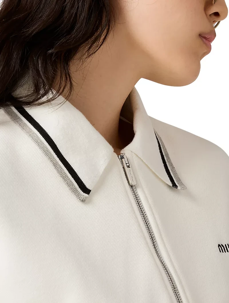 Bonded Piqué And Technical Jersey Blouson Jacket