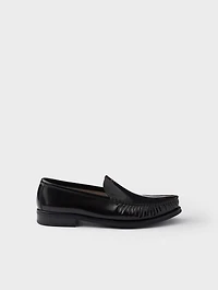 Brushed Leather Loafers