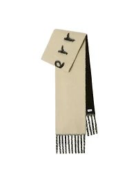 Reversible Logo Alpaca Wool Blend Scarf