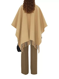 Check Wool Cape