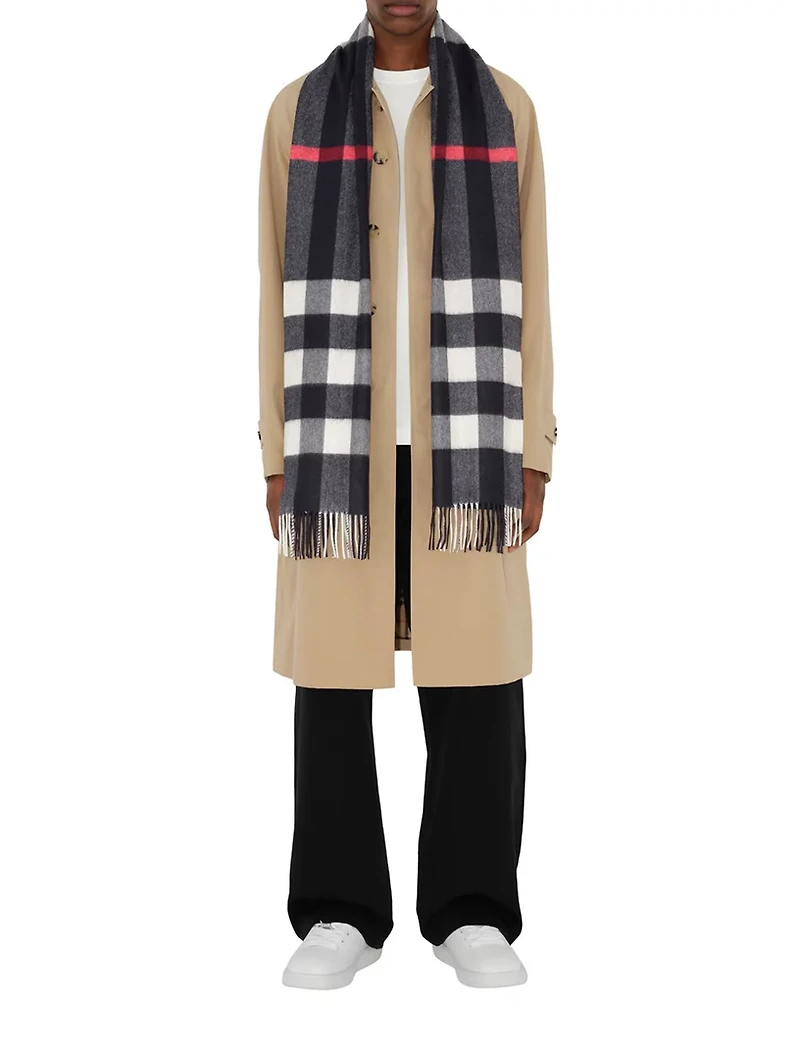 Check Cashmere Scarf