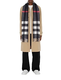 Check Cashmere Scarf