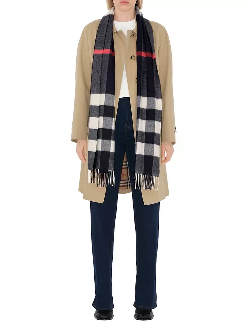 Check Cashmere Scarf