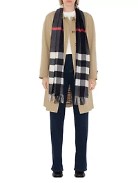 Check Cashmere Scarf