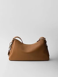 Prada Aimée Large Leather Shoulder Bag