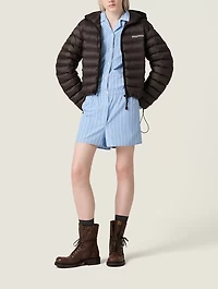 Light Pongé Down Hoodie Jacket