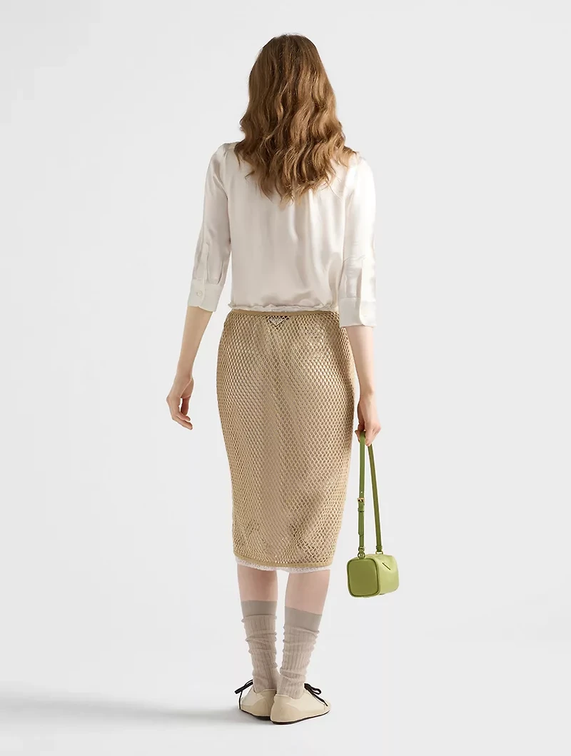Cotton Mesh Skirt