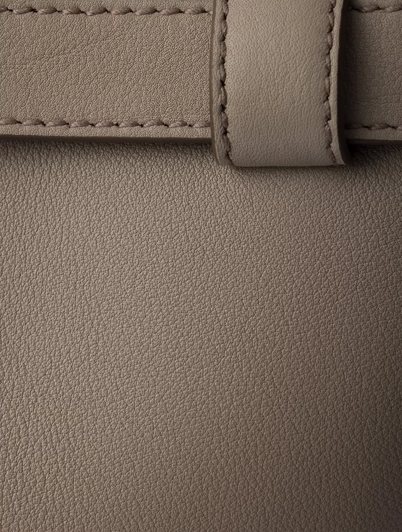 Prada Buckle Medium Leather Handbag With Double Belt
