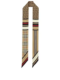 Skinny Montage Silk Scarf