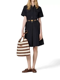 Ivy Canvas And Leather Bag