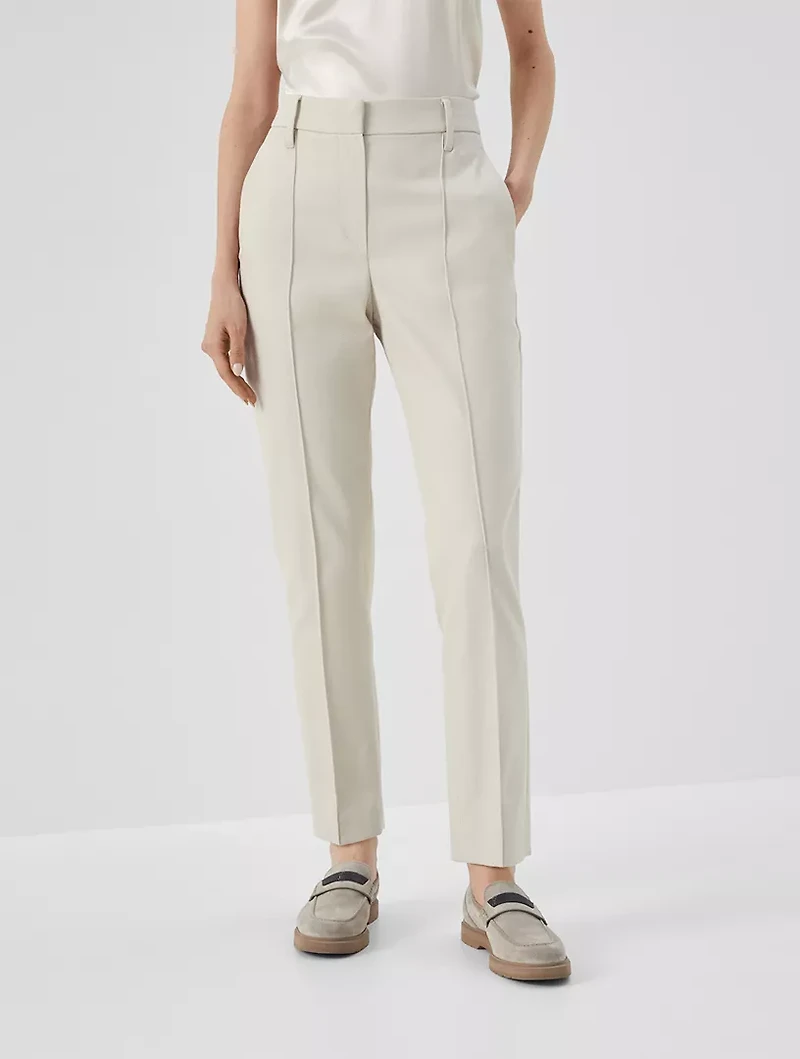 Cotton High Waist Trousers