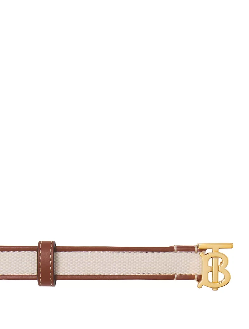Canvas And Leather Tb Belt
