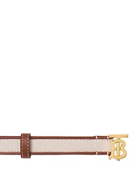 Canvas And Leather Tb Belt
