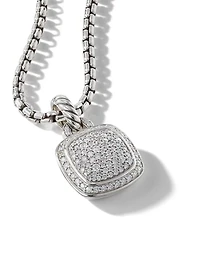Albion® Pendant In Sterling Silver With Pavé Diamonds
