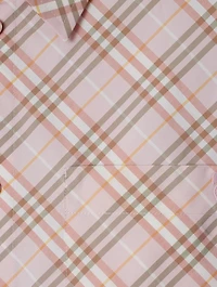 Cropped Check Cotton Shirt