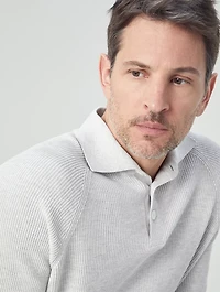 Cotton Polo-style Sweater