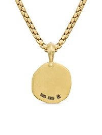 Aquarius Amulet In 18k Yellow Gold, 27mm