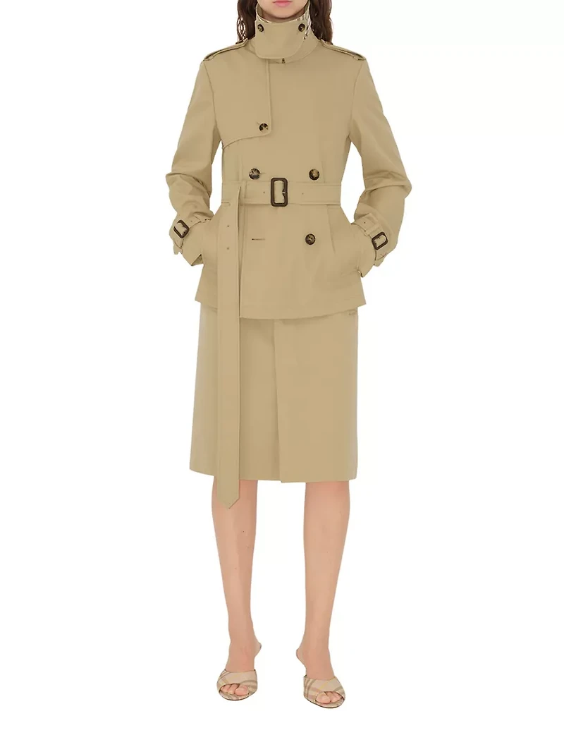 Cotton Blend Trench Jacket