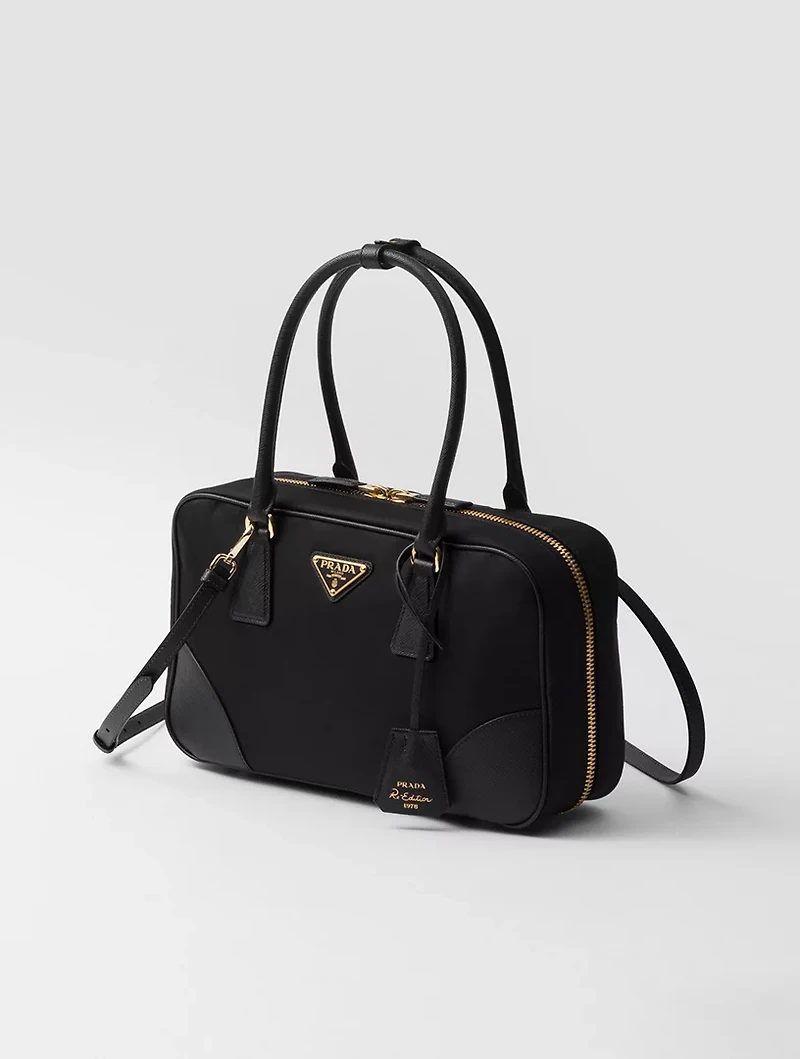 Prada Re-edition 1978 Medium Re-nylon And Saffiano Leather Two-handle Bag