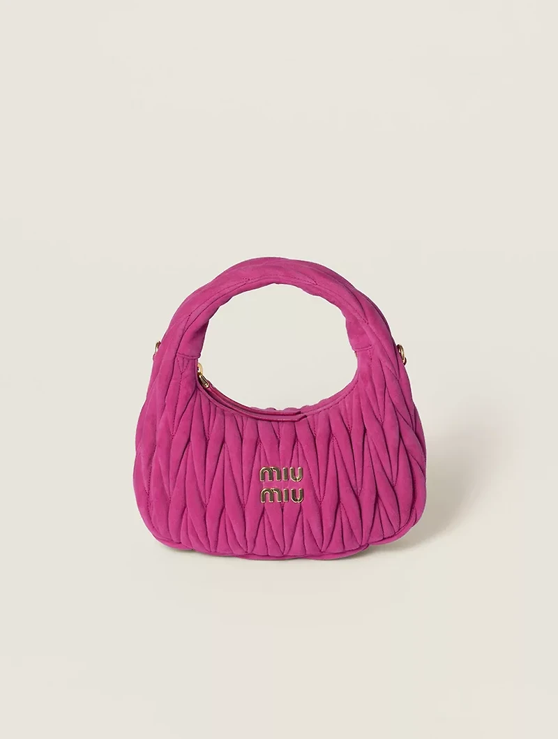 Wander Matelassé Suede Bag