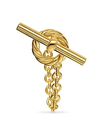 Dy Mercer® Bold Toggle Chain Stud Earrings In 18k Yellow Gold, 50.4mm
