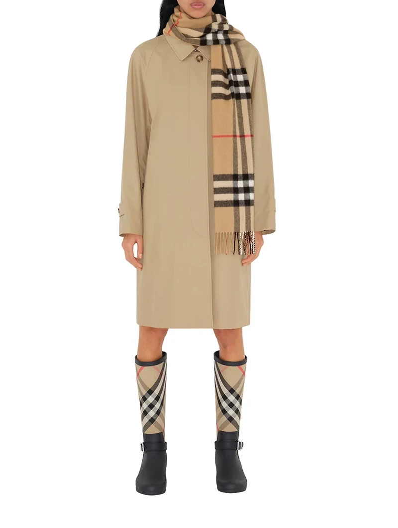 Check Cashmere Scarf