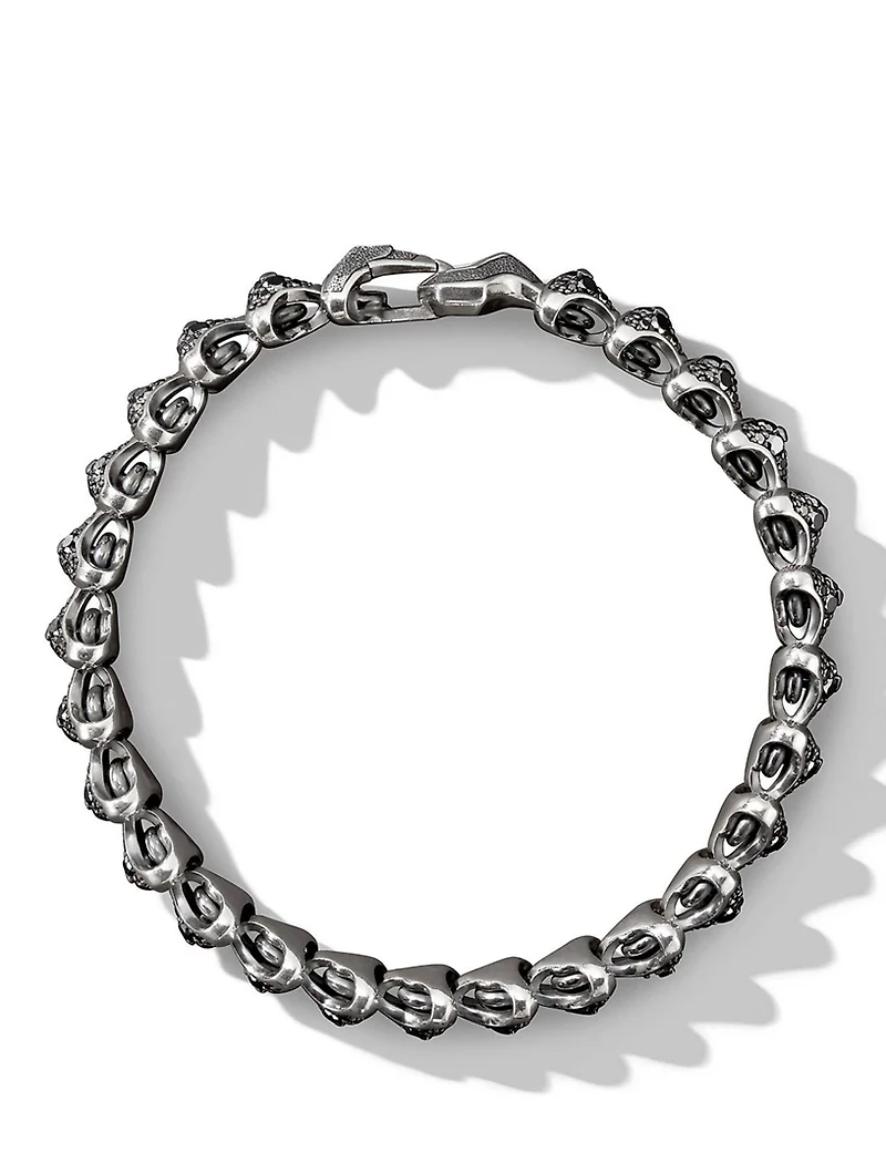Armory® Link Bracelet Sterling Silver With Pavé Black Diamonds