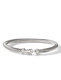 Buckle Bracelet Sterling Silver With Pavé Diamonds