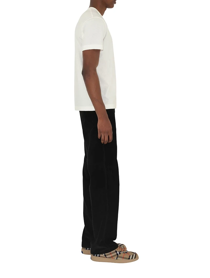 Check Label Cotton T-shirt