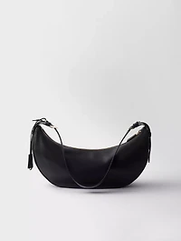 Prada Demi-lune Large Leather Shoulder Bag