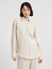 Linen Shirt With Monili