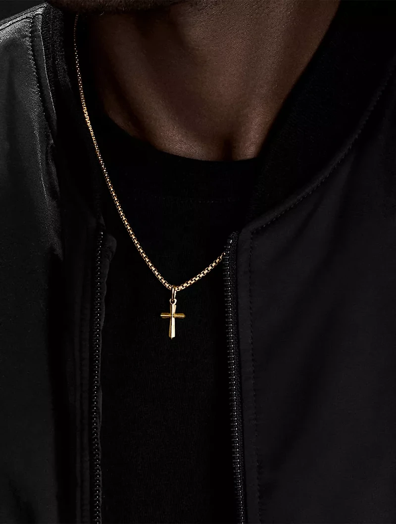 Roman Cross Amulet In 18k Yellow Gold