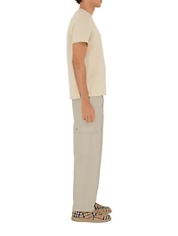 Check Label Cotton T-shirt