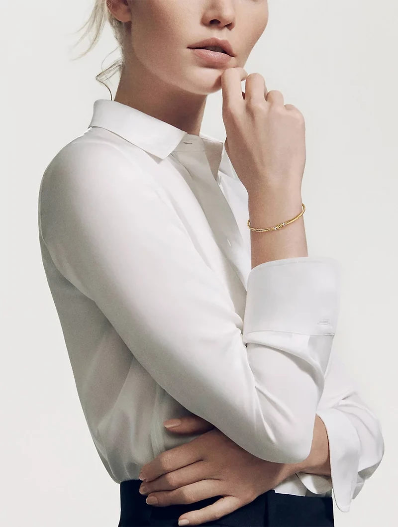 Buckle Bracelet 18k Yellow Gold With Pavé Diamonds