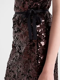 Embroidered Sequin Skirt