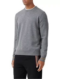 Icon Stripe Trim Wool Sweater