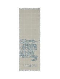 Wide Ekd Check Wool Scarf
