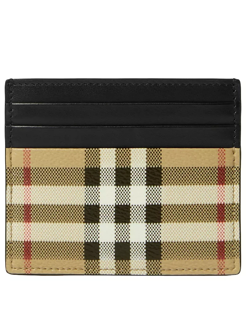 Tall Check Card Case