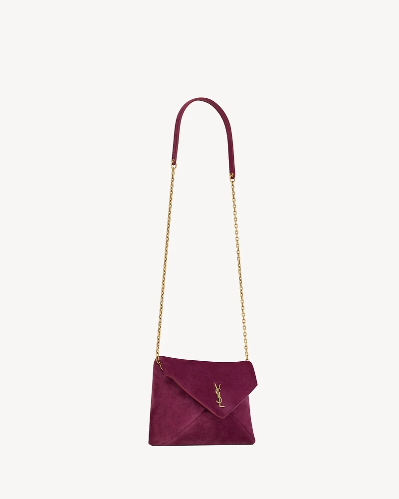 CASSANDRE chain pouch in suede