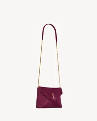 CASSANDRE chain pouch in suede