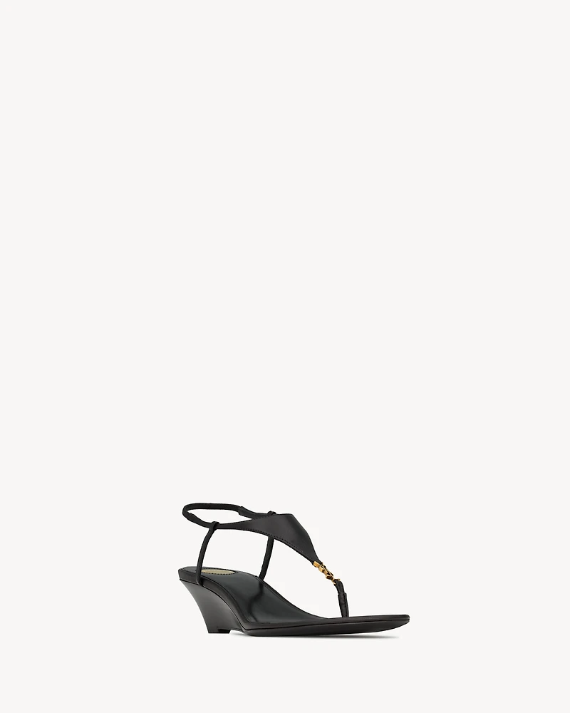 CASSANDRA wedges smooth leather