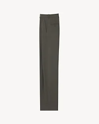 wide-leg pants wool gabardine