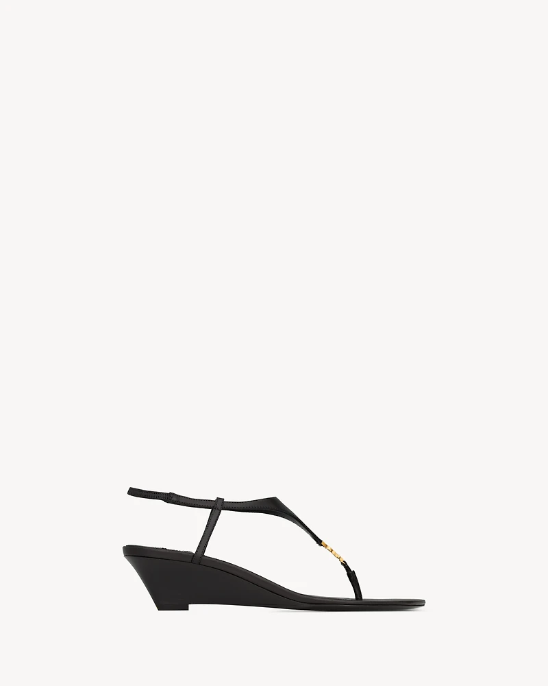 CASSANDRA wedges smooth leather