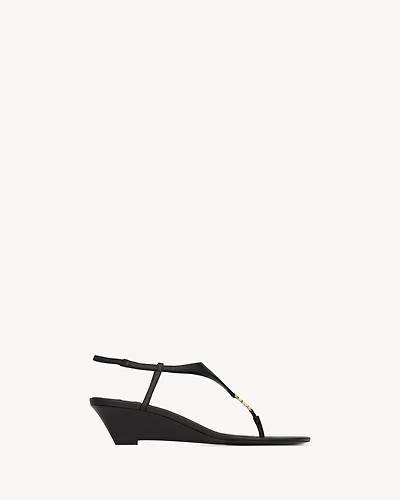 CASSANDRA wedges smooth leather