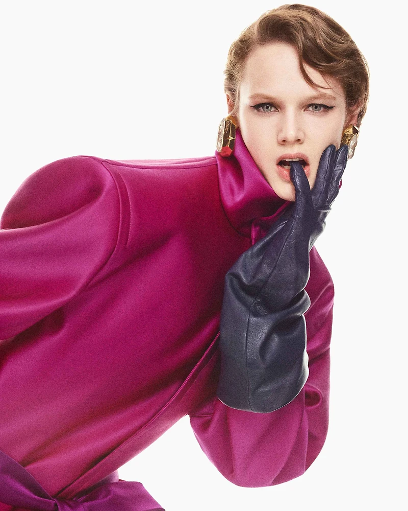 boxy belted coat silk satin