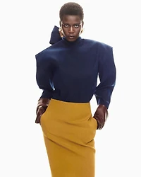 pencil skirt satin